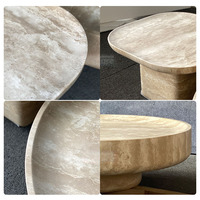 Meubles de salle à manger modernes en marbre, design rond et carré à base basse, pour appartement, intérieur résidentiel