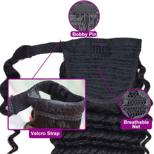 Extensiones de Cabello Humano Virgen Natural ELI al por Mayor, Cola de Caballo Rizada Brasileña, Extensiones de Cabello Humano Rizado Enrollado al por Mayor - Product Image 4