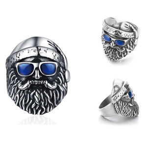 Bague de mode en acier inoxydable titane 316L vintage, style hip-hop, punk, gothique, délicat, <span class=keywords><strong>viking</strong></span>, barbu, dominant, vente en gros pour hommes - Product Image 1