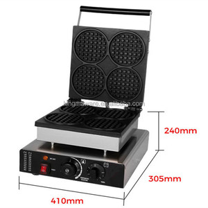 Hot Bán Snack Thiết Bị Thương Mại Đúc Sắt Vuông Bỉ Waffle Maker, Bỉ Waffle Kích Thước 150*150*8Mm * Điện Ce 1800 - Product Image 4