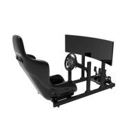 Support de volant de course en aluminium CAMMUS avec siège, chaise de jeu, simulateur de conduite, cockpit pour jeux PC, compatible avec l'anglais