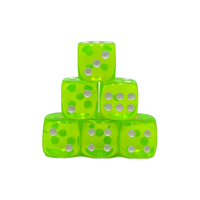 Dés de jeu transparents en acrylique à coins arrondis, durables et écologiques, pour jeux de société, promotion de fêtes, lot de 10 pièces en polybag