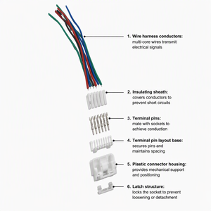 Conjunto de Cable con Conector Micro JST Serie <span class=keywords><strong>GVH</strong></span> de 1.25mm, Arnés de Cables para Cableado Industrial - Product Image 6