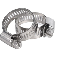 Serre-tuyau réglable en acier inoxydable à vis sans fin 6-29 mm