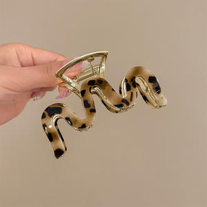 Pinza de Pelo Estilo Coreano con Diseño de Leopardo y Ondas, Vintage Y2K, para Mujer - Product Image 6