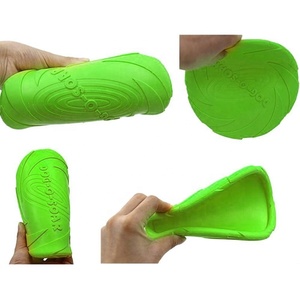 Platillo volador de goma para perros, plato volador para perros de tamaño pequeño, disco volador duradero de silicona suave con sabor a leche Natural, gran oferta - Product Image 4