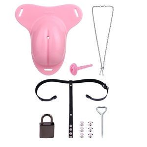 Transvestite Chastity Lock Realistic Vulva Silicone Chastity Pants Penis Restraint Male Anti-ejaculation Chastity Lock Adult <b>Toy</b> - Product Image 2