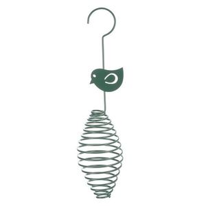 Mangeoire automatique spirale <span class=keywords><strong>pour</strong></span> oiseaux sauvages, suspendue, argentée, 7*35cm, <span class=keywords><strong>pour</strong></span> jardin, écologique, en fer, <span class=keywords><strong>pour</strong></span> friandises et boules <span class=keywords><strong>de</strong></span> <span class=keywords><strong>graisse</strong></span> - Product Image 6