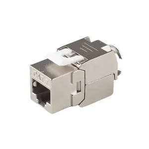 Atacado Rj45 Keystone FTP Fêmea Cat7 Keystone Jack AWG 24-26 liga de zinco Amp Cat7 Conector Rj45