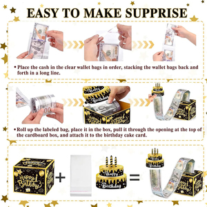 Caja de Regalo de Dinero <span class=keywords><strong>para</strong></span> Cumpleaños, Tarjeta de Felicitación con Diseño <span class=keywords><strong>Divertido</strong></span> de Caja de Dinero, Regalos Creativos de Cumpleaños <span class=keywords><strong>para</strong></span> Hombres y Mujeres, Decoraciones de Fiesta Sorpresa - Product Image 4