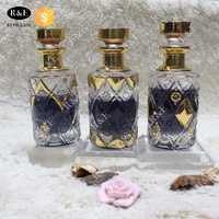 Huile de parfum de Dubaï 100 ml, flacon en verre peint à la main doré