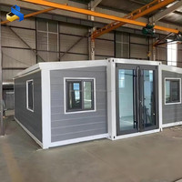 Maison conteneur en acier personnalisable, moderne, extensible, respirante, 3 chambres, couleur sur mesure, 20ft/30ft/40ft, pour supermarché ou salon