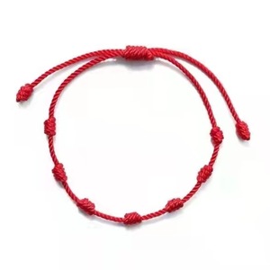 Hot Sale <strong>Hand</strong>-woven Good Luck Amulet Jewelry Bohemian Creative Adjustable 7 Knots Red <strong>String</strong> <strong>Bracelet</strong> - Product Image 6