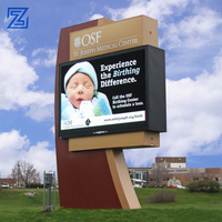 Panneau sur poteau avec écran LED numérique | Enseigne lumineuse publicitaire pour affichage des prix et promotions extérieures
