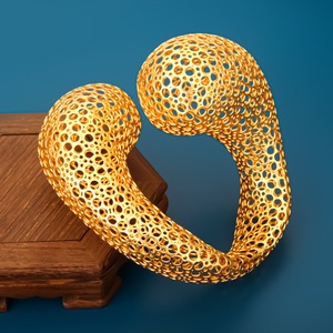 Thanh Lịch Lớn Arc Vàng Mạ Vòng Đeo Tay Của Phụ Nữ Đồ Trang Sức Thời Trang Bằng Đồng Thau Và Đồng Hợp Thời Trang Bangles Cho Đám Cưới Món Quà Kỷ Niệm - Product Image 6