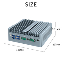 Mini PC Profesional Sin Ventilador con Wifi, PC en Caja para Producción Industrial, Win 10 N100 N95 I7, Mini PC Industrial