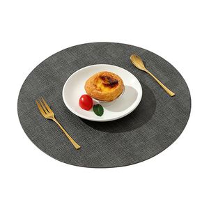 For Dining Non-Slip Easy to Clean <b>Dinner</b> Faux Leather Round Placemats Kitchen <b>Table</b> <b>Mats</b> - Product Image 5