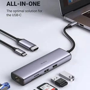 <span class=keywords><strong>UGREEN</strong></span> CM512 <span class=keywords><strong>Hub</strong></span> <span class=keywords><strong>USB</strong></span> <span class=keywords><strong>C</strong></span> 7 en 1, Múltiples Puertos, Alta Velocidad, para Teléfono y Portátil, Tipo <span class=keywords><strong>C</strong></span>, Base <span class=keywords><strong>USB</strong></span>, Lector de Tarjetas TF y SD, Adaptador Gigabit Ethernet - Product Image 6