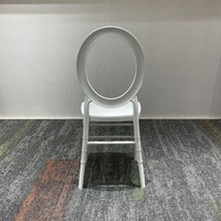 Moderne Polycarbonat Weiße Chavari Hochzeitsstühle Abnehmbare Bankettstühle für Veranstaltungen Partys Restaurants Hotels