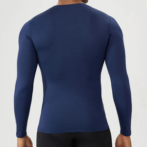 Hochwertige Herren Basketball Sportswear Schnellt rocknend Atmungsaktiv Enge V-Ausschnitt Langarm Benutzer definiertes Logo Fitness Plus Size - Product Image 5