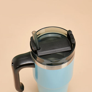 Vaso Térmico Personalizado con Logotipo, de Acero Inoxidable 304, con Asa, Pajita y Tapa de 3 Vías, para Coche y Viajes - Product Image 6