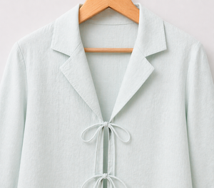 Camisa Casual con Lazo Delantero para Mujer, Blusa Elegante de Manga Larga para Oficina, Blusa Moderna, Suave, Cómoda y Elegante para Damas - Product Image 4