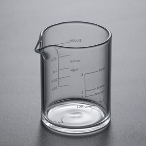Tasse à mesurer en verre Kafei Shi pour expresso, 2 oz, style simple, pour usage en café - Product Image 4