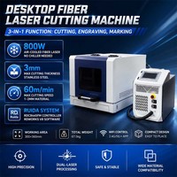 Machine de découpe laser à fibre compacte 800W, refroidie par air, portable, pour tôles métalliques, idéale pour les ateliers de prototypage