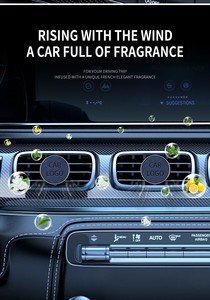 Round <strong>Car</strong> Vent Aromatherapy Clip Zinc Alloy Metal Gun Black Auto Air Freshener <strong>Diffuser</strong> with Fragrance Pill - Product Image 4