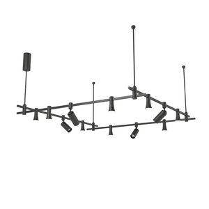 Custom Modern Multi-Head Brass Chandelier 24V Dimmable Brass Track <b>Light</b> for Hotel - Product Image 3