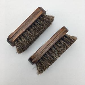 Logo personnalisé d'approvisionnement d'usine manche en bois naturel écologique brosse de nettoyage en cuir suédé brosses de bain éponges épurateurs - Product Image 3