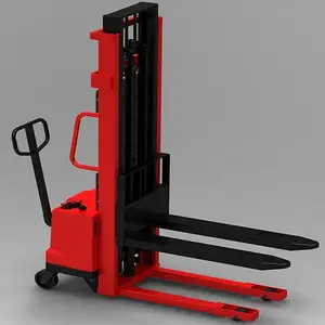 1000kg 1.5 Ton 2000kg Warehouse Use Walking 3m Lift Height Forklift Electric Pallet Stacker