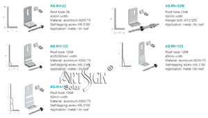 หลังคาดีบุกโลหะสำหรับระบบติดตั้งพลังงานแสงอาทิตย์มีให้เลือกหลายขนาด | <span class=keywords><strong>artsign</strong></span> - Product Image 2