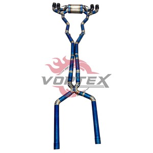 Escape Trasero con Válvulas Vortex Burnt Blue Titanium para BMW M8 V8, Silenciador Deportivo de Carreras con Puntas Cuádruples Recubiertas en Negro - Product Image 1