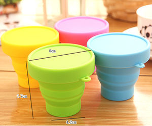 Gobelet pliable en silicone couleur bonbon pour voyage, sport en plein air, publicitaire, télescopique, pour bain de bouche - Product Image 6