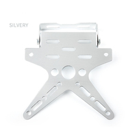 Support de plaque d'immatriculation arrière en aluminium pour moto avec design queue d'hirondelle, fixation réglable