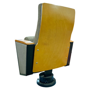 เก้าอี้หอประชุมมาซาโอะ สีเทา พร้อมที่วางแขนและพนักพิง สำหรับใช้ในโรงเรียนและโรงละคร - Product Image 1