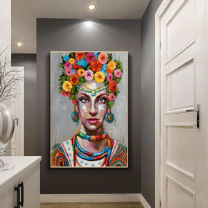 Tóm tắt Châu Phi người phụ nữ da đen vải tường nghệ thuật hiện đại Châu Phi cô gái trang trí in nghệ thuật bức tranh - Product Image 4