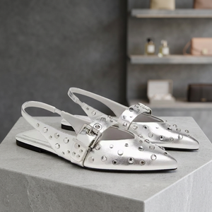2026 Taoxi Printemps-Été Mode Coréenne pour Adulte, Chaussures à Enfiler à Lacets, Bout Carré, à Bride Rose à Motifs, en Cuir Véritable et Tissu Extensible - Product Image 3