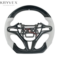 Volant de course personnalisé en cuir et fibre de carbone Kryvex pour Civic 2007-2021 8ème génération - Ajustement parfait