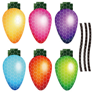 Autocollants magnétiques souples en nid d'abeille réfléchissants pour voiture, vente en gros d'usine, motifs Lapin de Pâques, Ampoule de Noël, Père Noël - Product Image 1