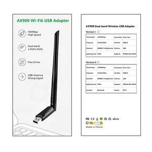 Adaptador <span class=keywords><strong>USB</strong></span> WiFi 6 AX900 de 900 Mbps, 2 en 1, Tarjeta de Red BT 5.4, <span class=keywords><strong>Antena</strong></span> de 2.4G y 5Ghz de 5dbi, Receptor <span class=keywords><strong>USB</strong></span> Wifi, Sin Controlador <span class=keywords><strong>para</strong></span> <span class=keywords><strong>PC</strong></span> - Product Image 5