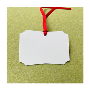 Ornement de noël en aluminium blanc Double face en forme de <span class=keywords><strong>Berlin</strong></span>, vierge de Sublimation en métal imprimable - Product Image 2