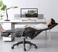 Chaise de bureau moderne de luxe en métal, inclinable, avec vérin à gaz, pivotante et accoudoirs articulés