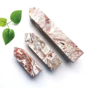 High Quality Natural Crystal Mexico Stone Manual Carving Healing Stone Big Pillar Craft Tower For Home Gift Ornament