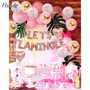 Set de ballons thème <span class=keywords><strong>flamant</strong></span> <span class=keywords><strong>rose</strong></span>, 31 pièces, décoration pour fête d'<span class=keywords><strong>anniversaire</strong></span>, ensemble, 083 - Product Image 1