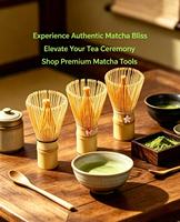 Accessoires Matcha Très Demandés : Fouet à Matcha Traditionnel en Bambou Fait Main, Mélangeur Matcha Chasen avec Breloque Personnalisée