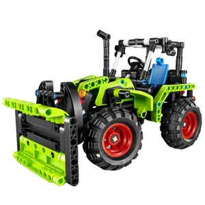 2 in 1 Farmer or Tractors Mechanical Transmission Construction Engineering Kit DIY STEM Building Toy for Boys