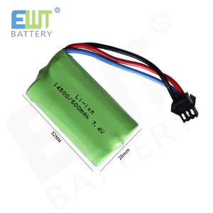 Batteria ricaricabile Li-Ion <span class=keywords><strong>14500</strong></span> 7.4V 500mAh <span class=keywords><strong>Batterie</strong></span> Agli Ioni di Litio 7.4V 500mAh Con Filo E Connettore Per Il Giocattolo - Product Image 3