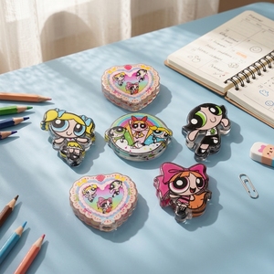 Nuovi Arrivi: Perline Rotonde Stampate e Goffrate delle <span class=keywords><strong>Powerpuff</strong></span> Girls in Acrilico/Plastica/Lucite per Braccialetti Fai-da-Te, Gioielli e Accessori per Penne - Product Image 4